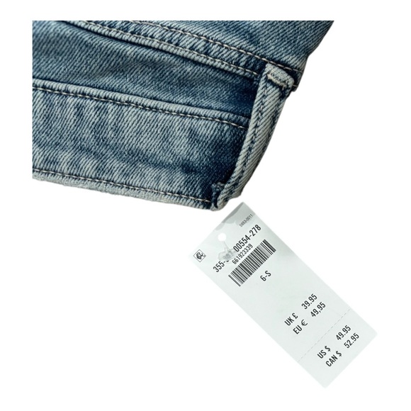 Hollister Women's low rise relaxed Straight Leg Blue Jeans Sz w28 short nwt - Picture 6 of 6